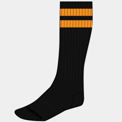 Barcode Berlin Chaussettes Gym Socks Noir-Orange fluo